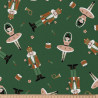 Printed Cotton CASSENOISETTE Ivy / Paprika